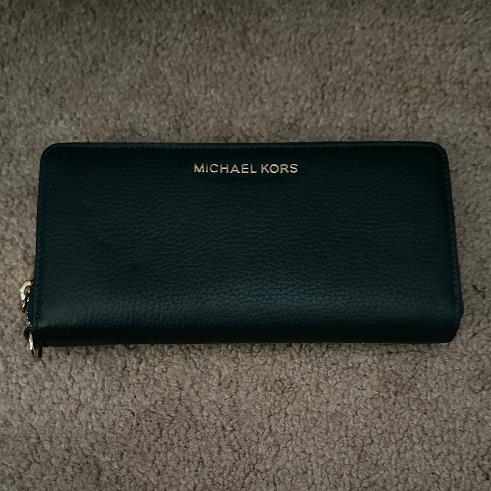 Michael Kors Dark green Leather Wallet